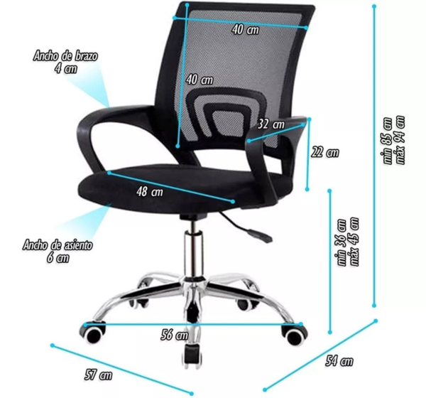 Silla Escritorio Oficina Ajustable