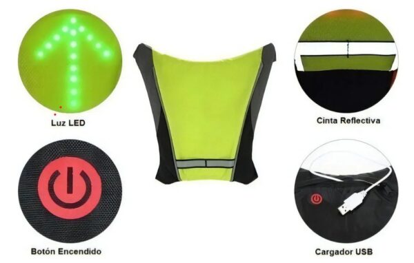 Chaleco con Luces LED y Control - Imagen 6